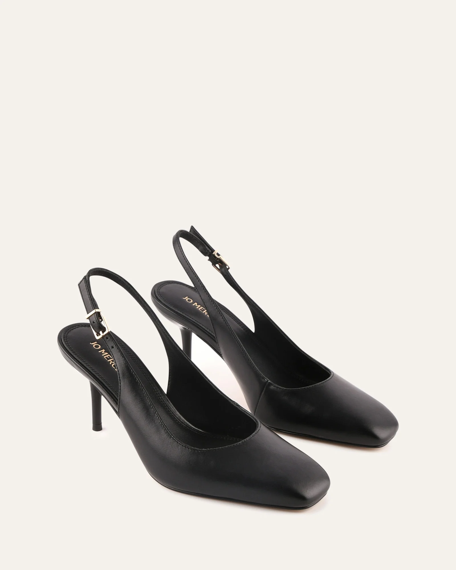 TERRANCE MID HEELS BLACK LEATHER - Image 3