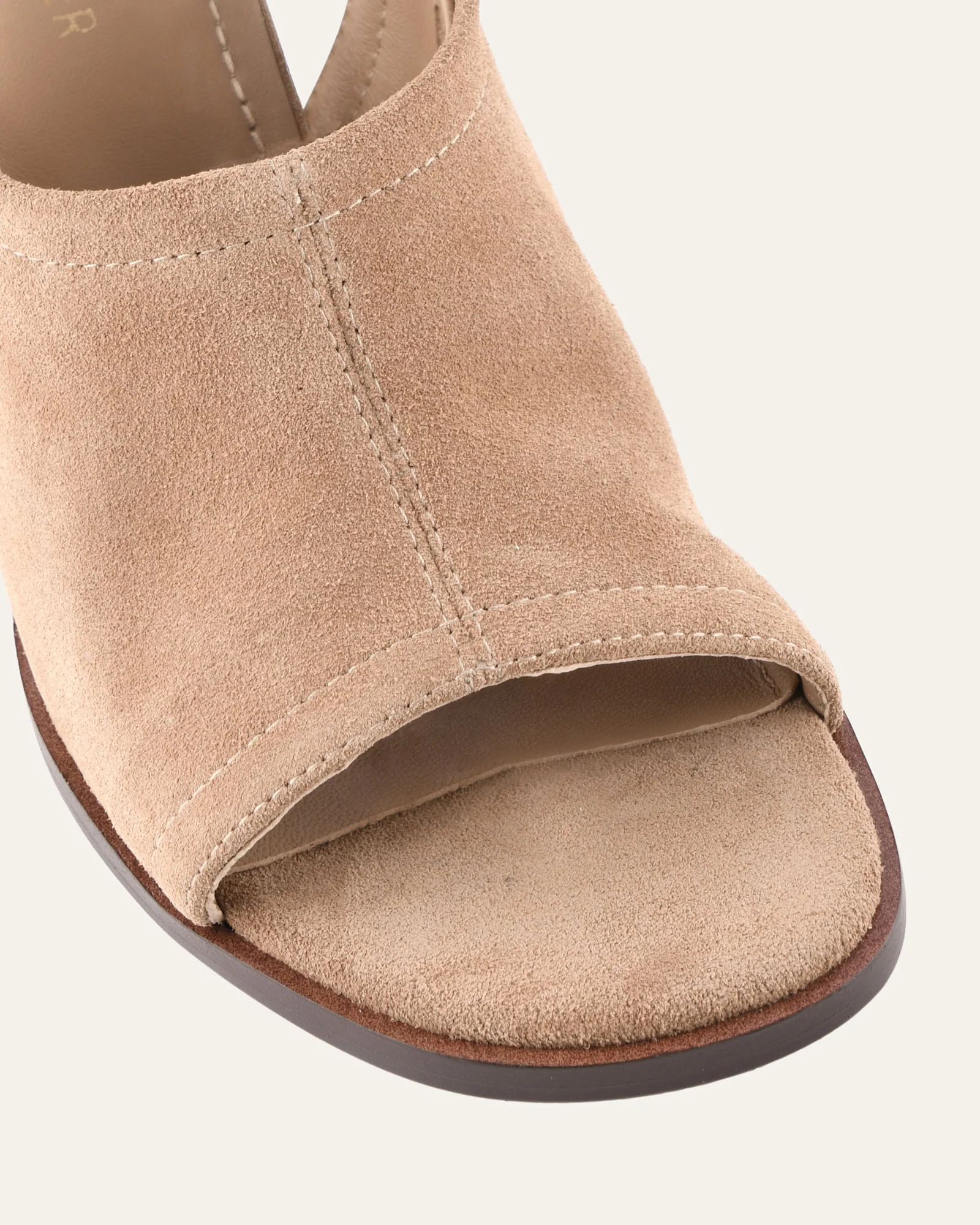 VALARIE HIGH HEEL SANDALS LATTE SUEDE - Image 3