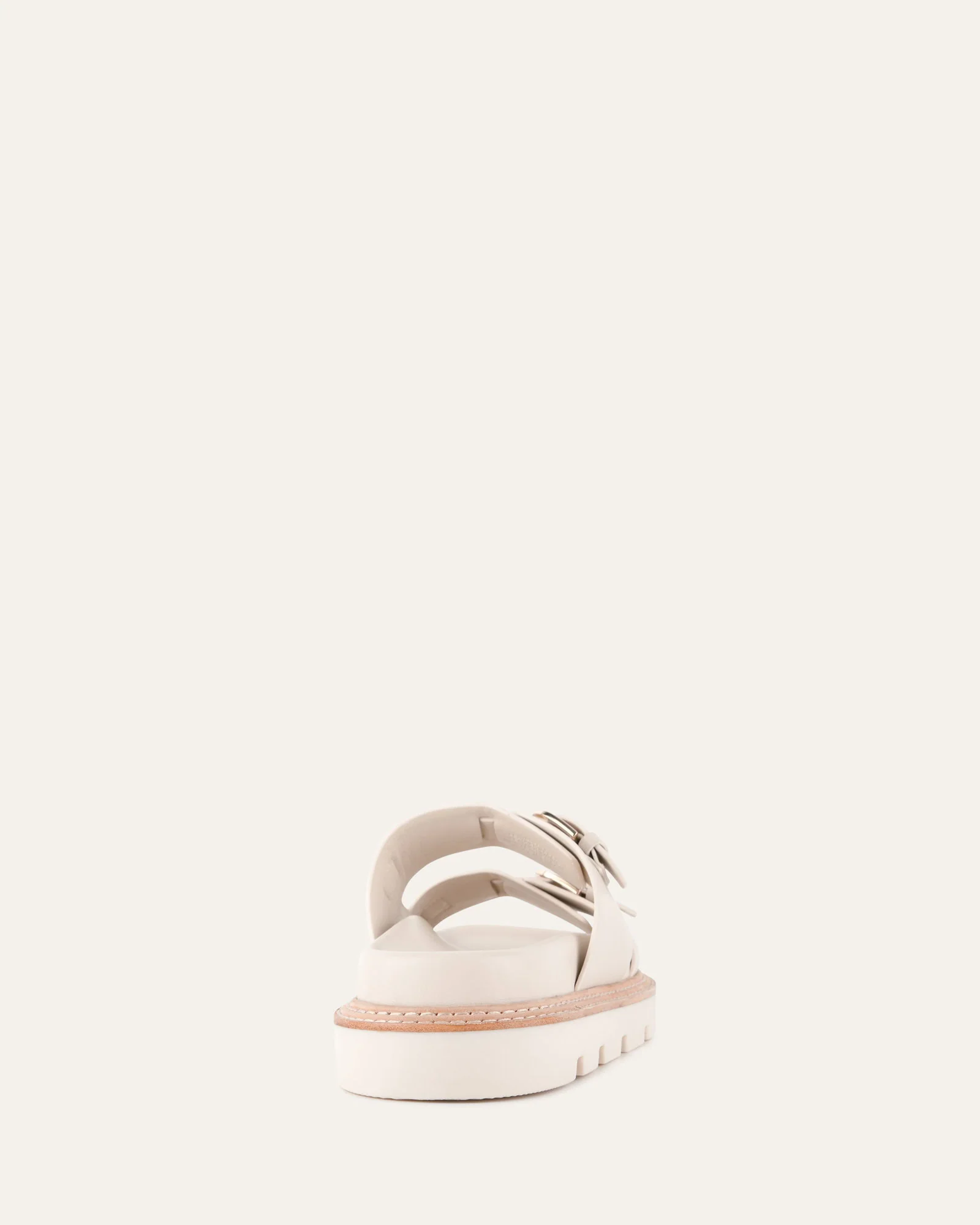 VICHY FLAT SANDALS OFF WHITE LEATHER - Image 5