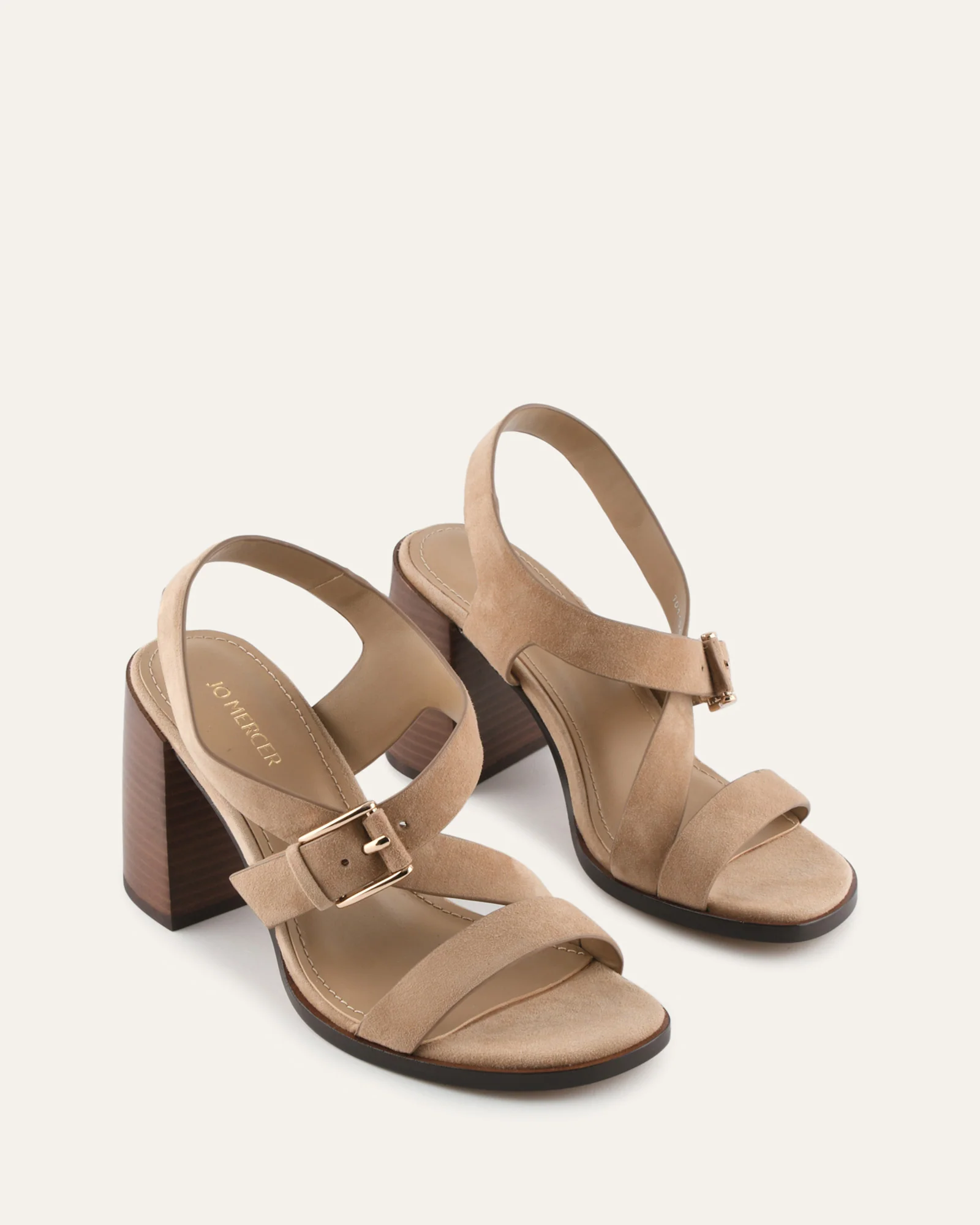 VIRGO HIGH HEEL SANDALS LATTE SUEDE - Image 3