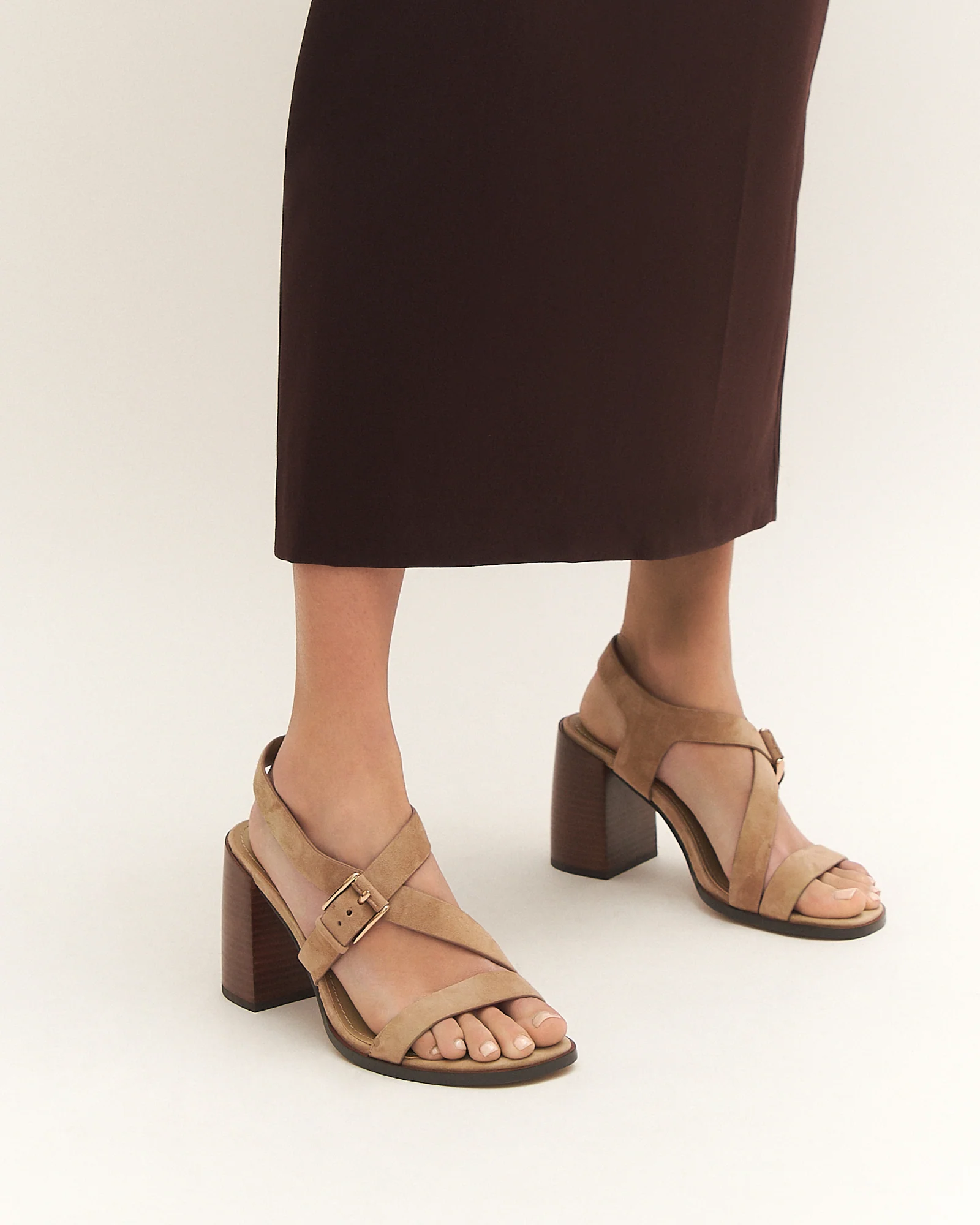 VIRGO HIGH HEEL SANDALS LATTE SUEDE - Image 7
