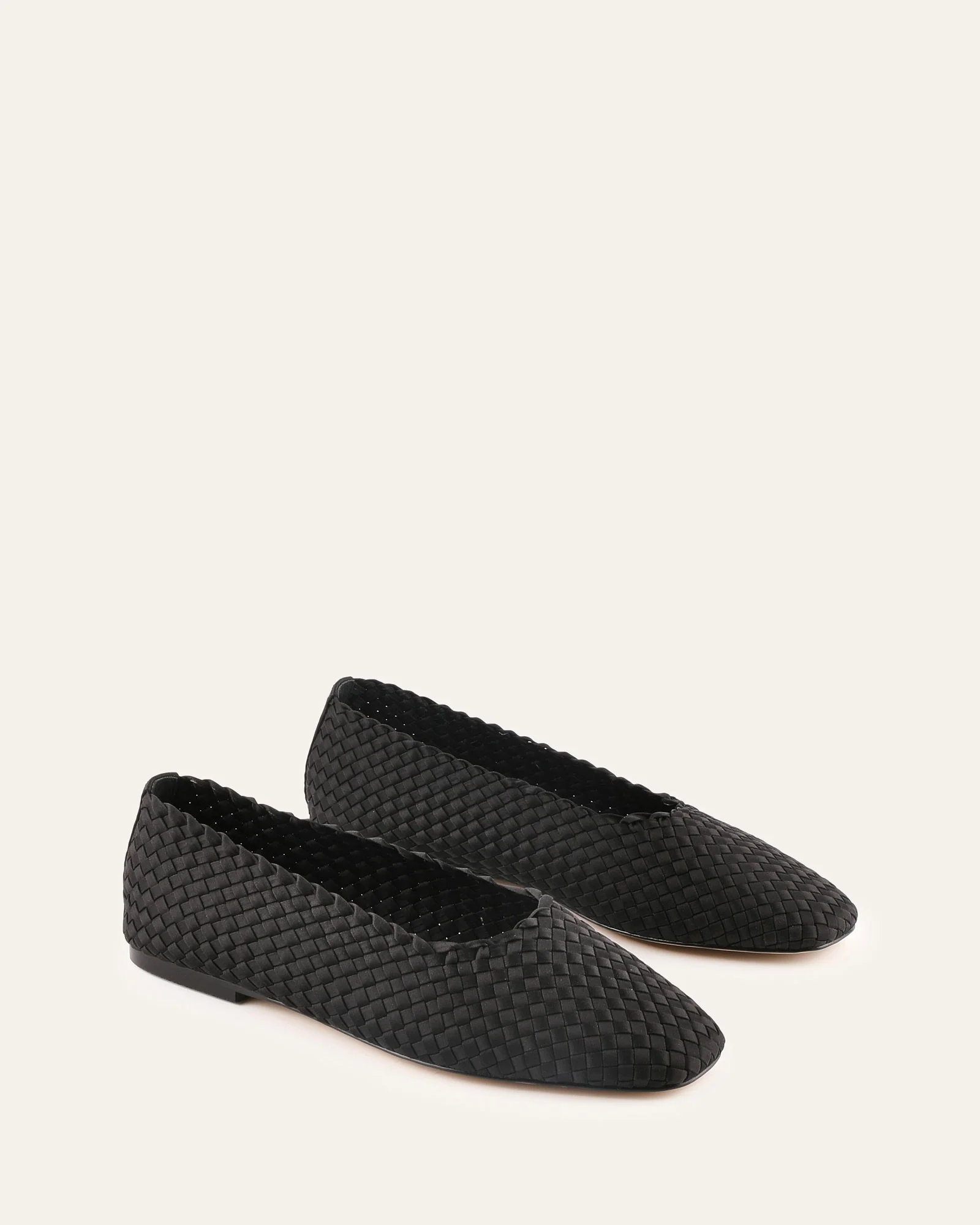 VIVIENNE CASUAL FLATS BLACK SATIN - Image 2