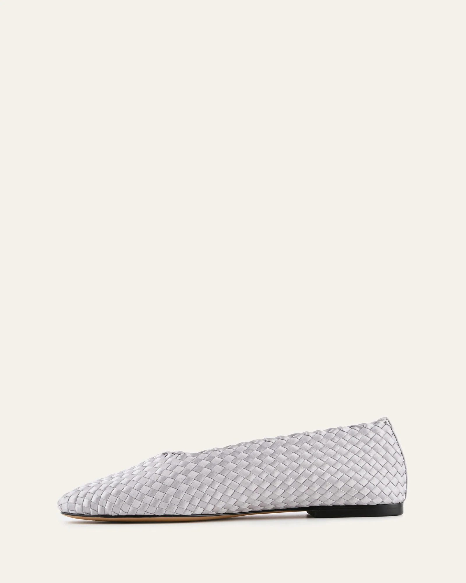 VIVIENNE CASUAL FLATS SILVER SATIN - Image 6