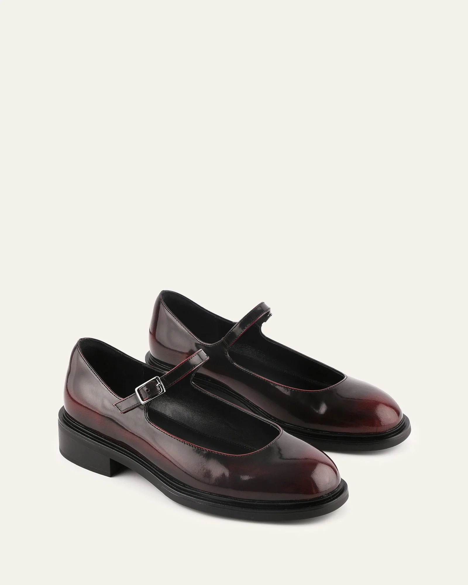 WILDE CASUAL FLATS BURGUNDY LEATHER - Image 3