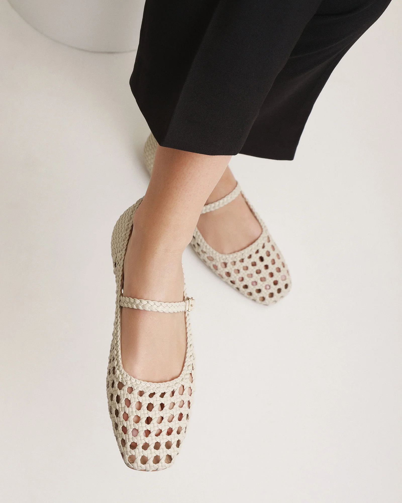 WILLIS CASUAL FLATS OFF WHITE LEATHER - Image 8