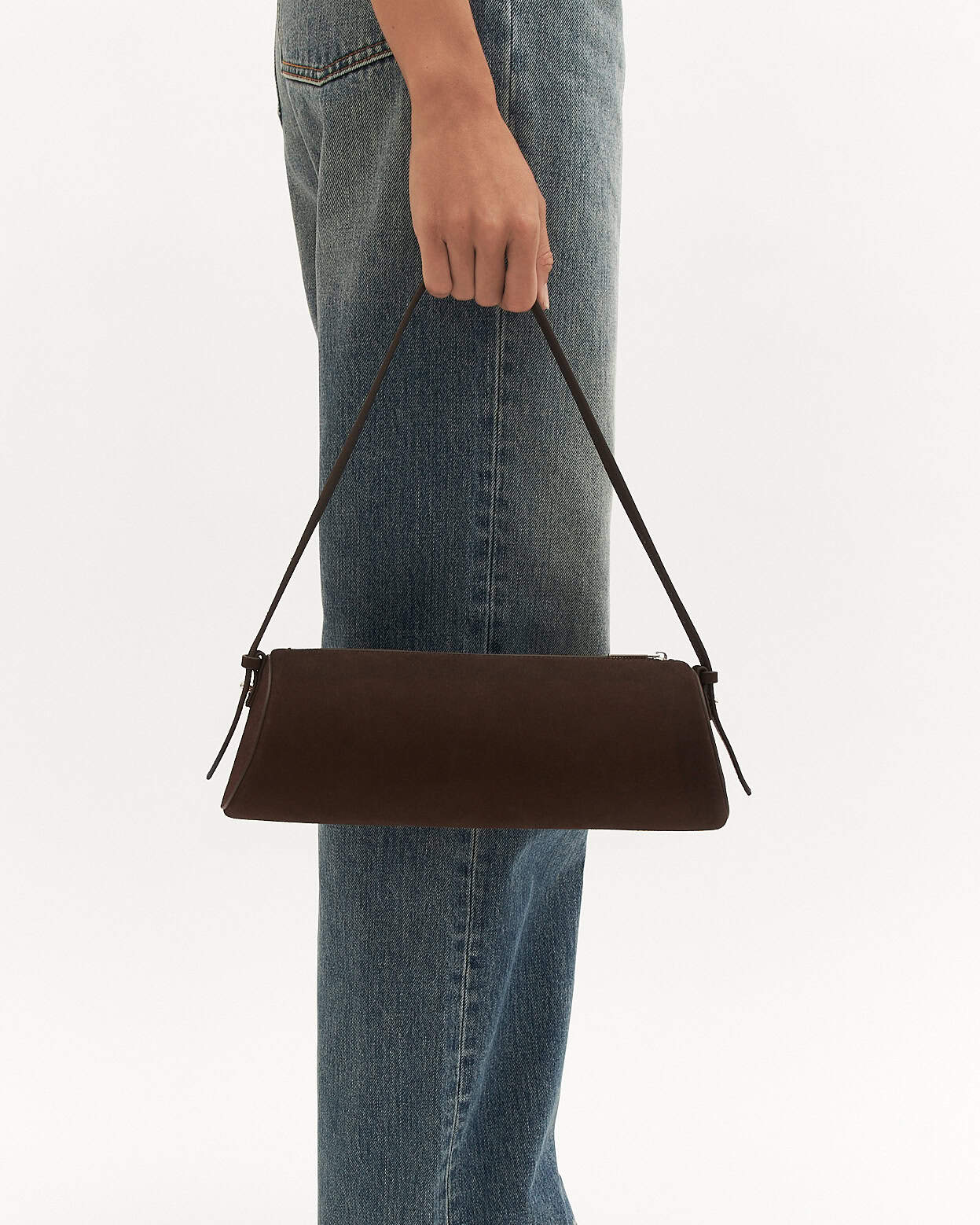 WINFREY SHOULDER BAG BITTER CHOC SUEDE - Image 2