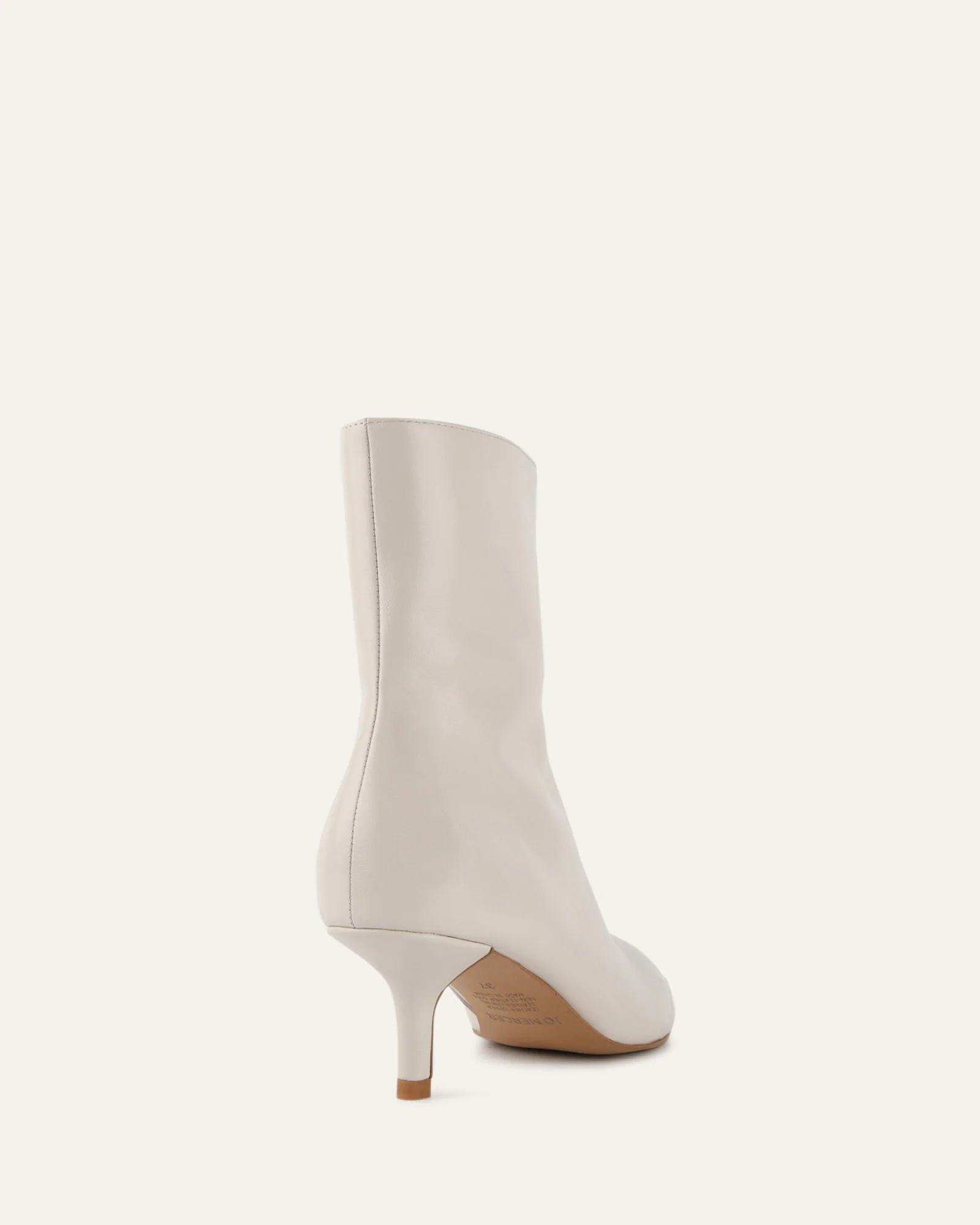 WINNIE MID ANKLE BOOTS OFF WHITE LEATHER - Image 5
