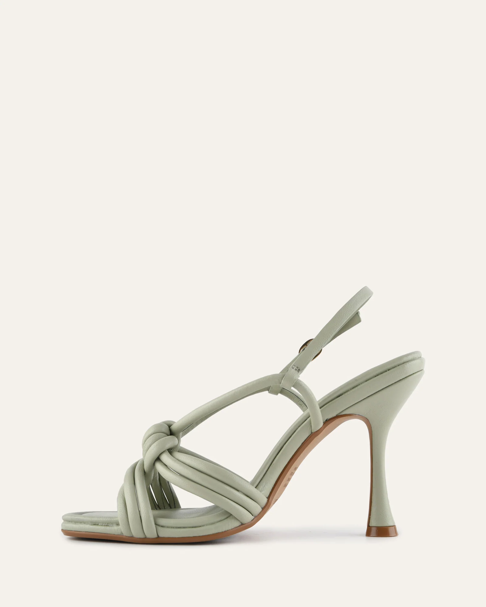 XANTHE HIGH HEEL SANDALS LIGHT SAGE LEATHER - Image 5