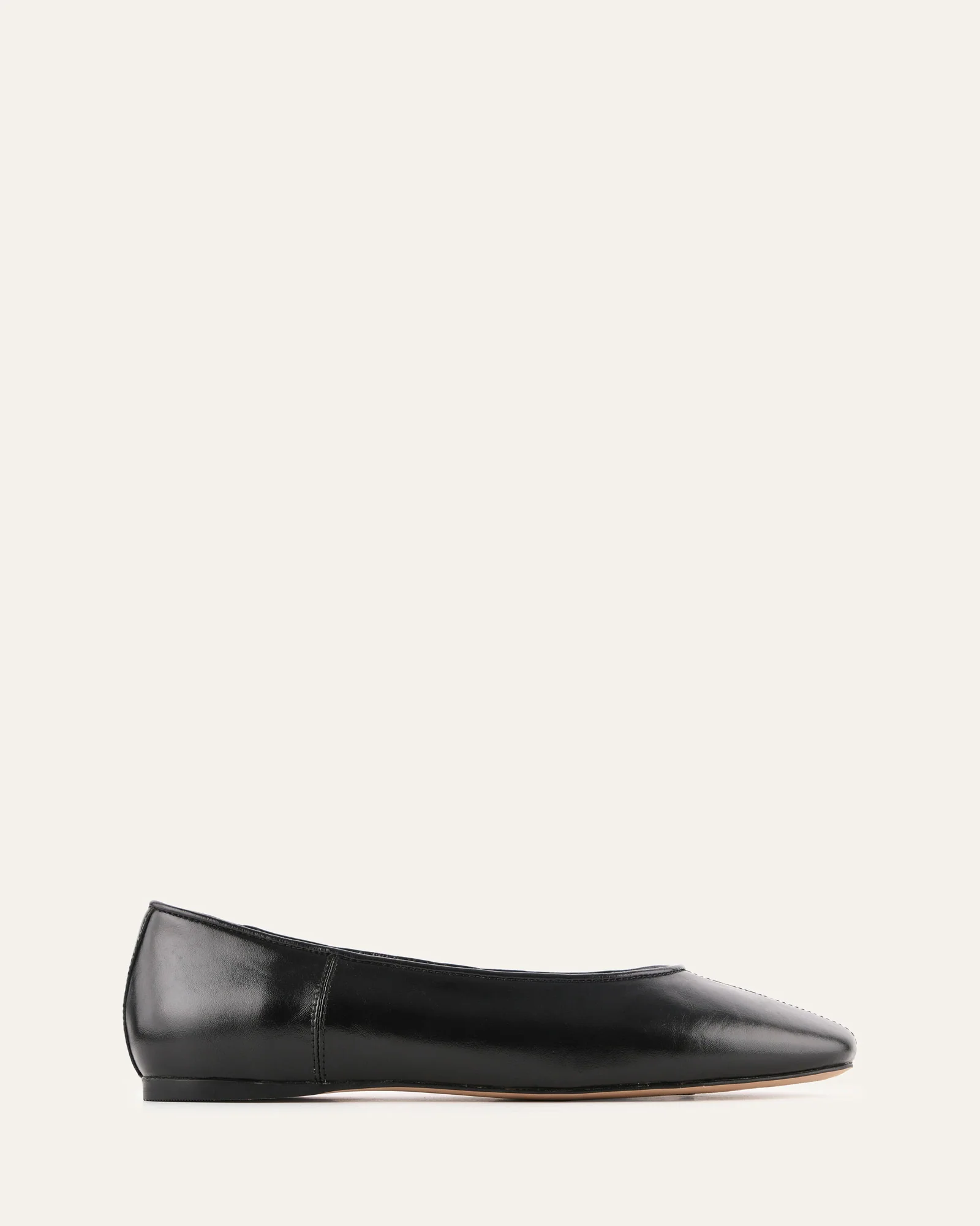 YARRA DRESS FLATS BLACK LEATHER