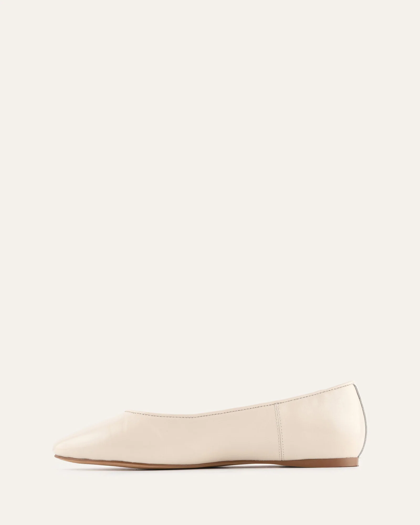 YARRA DRESS FLATS OFF WHITE LEATHER - Image 6