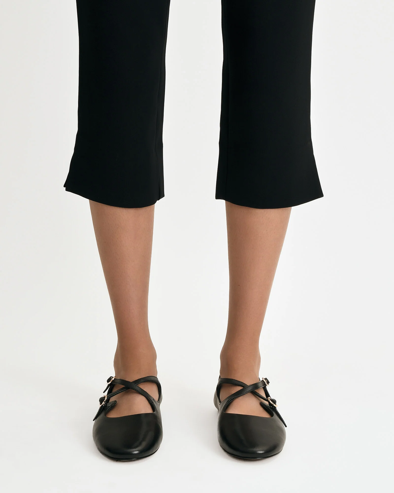 YASMINA CASUAL FLATS BLACK LEATHER - Image 7