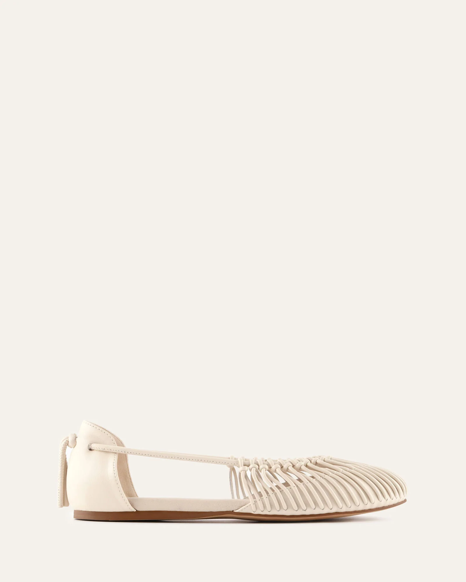 YUZU CASUAL FLATS OFF WHITE LEATHER