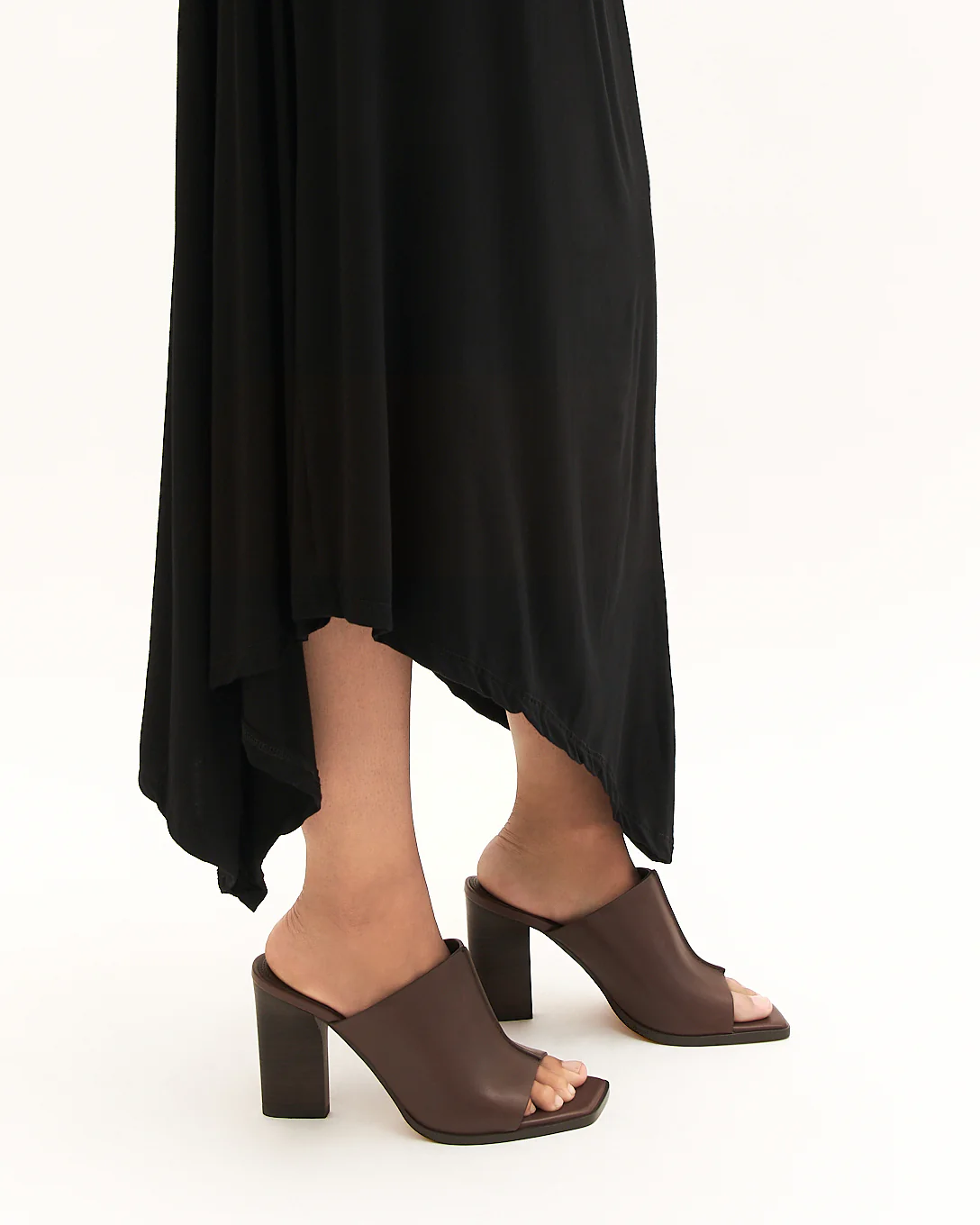 ZULU HIGH HEEL SANDALS BITTER CHOC LEATHER - Image 7